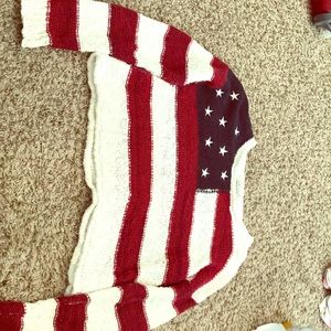 Flag knit shirt